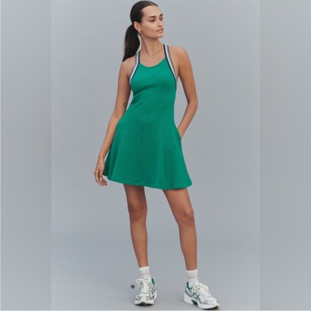 NWT Daily Practice x Anthropologie Crisscross-Back Swing Mini Dress | S